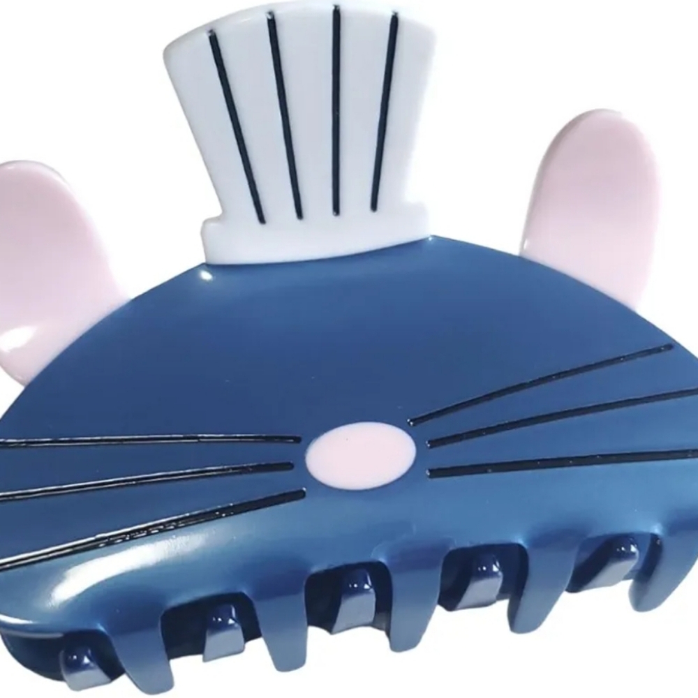 🦋 Cute Blue Mouse With Cheif Hat Hair Clip